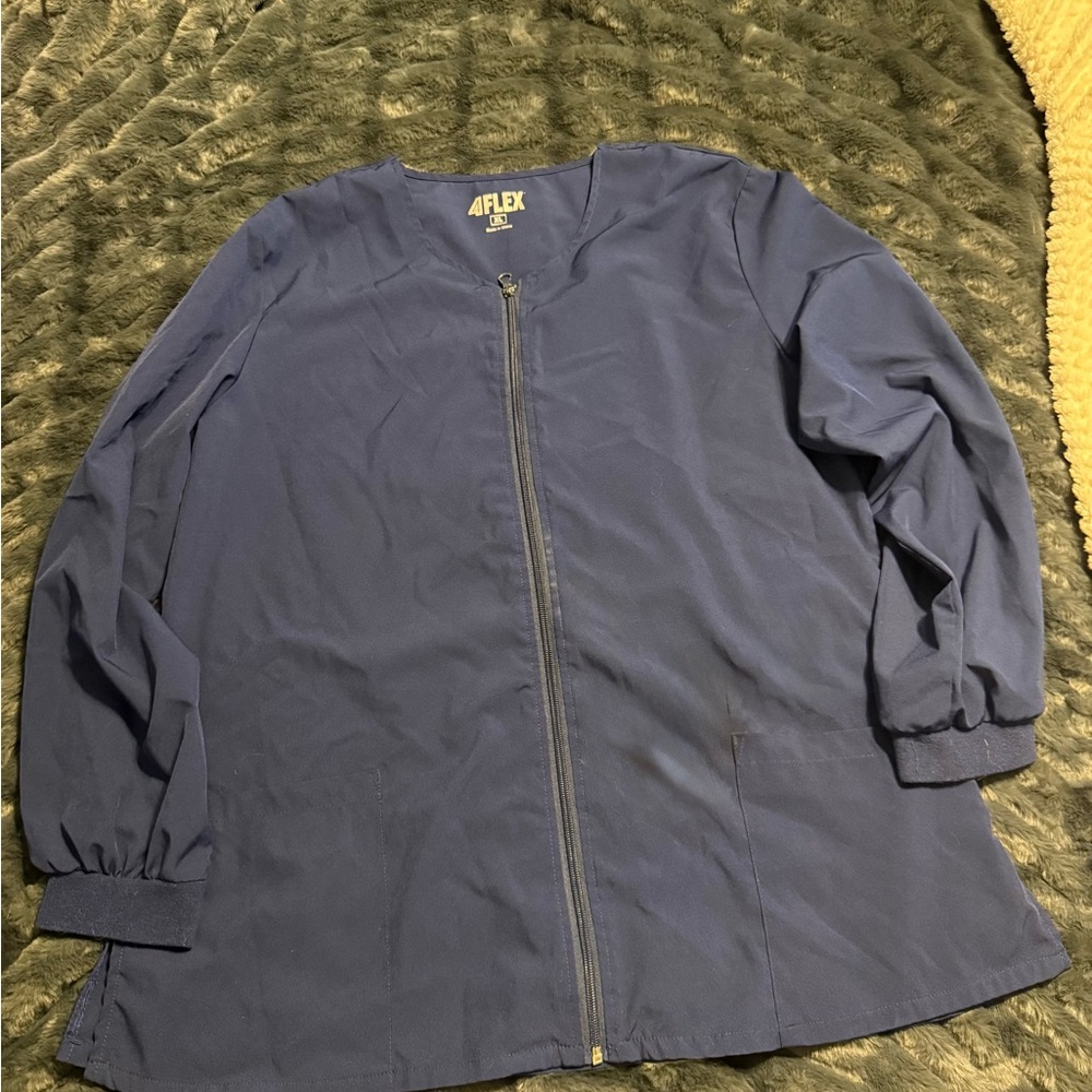 Women's XL Navy Blue Scrub Jacket